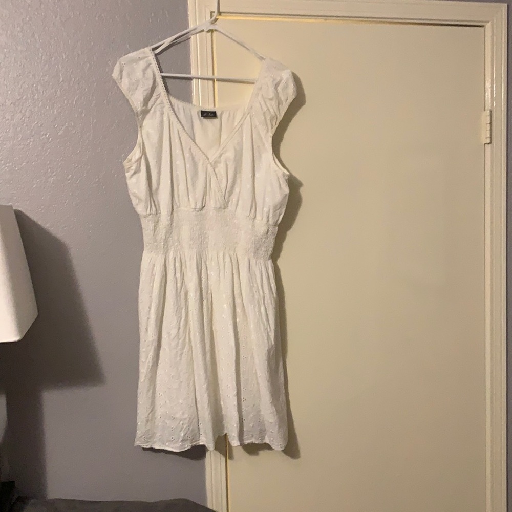 White Eyelet lace dress